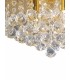 Flush Ceiling, 350mm Round, 4 Light G9 Crystal French Gold - 5