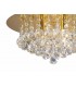 Flush Ceiling, 350mm Round, 4 Light G9 Crystal French Gold - 6