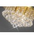Flush Ceiling, 350mm Round, 4 Light G9 Crystal French Gold - 9