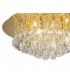 Flush Ceiling, 450mm Round, 6 Light G9 Crystal French Gold - 6