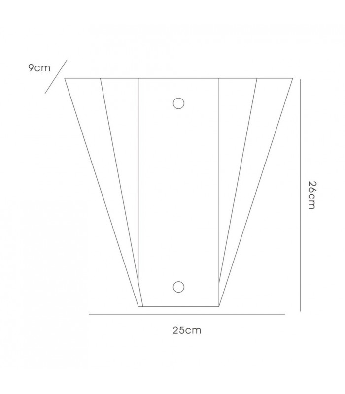 3 Layer Flush Flush Wall Lamp, E27 Black, Mirror - 3