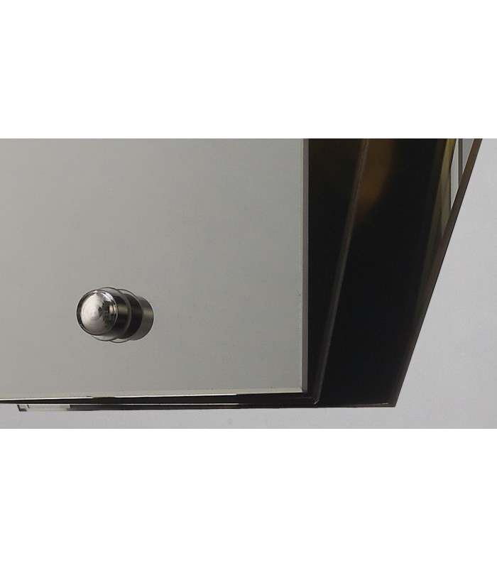 3 Layer Flush Flush Wall Lamp, E27 Black, Mirror - 6