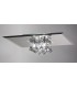 Flush Ceiling, 400mm Square, 5 Light G9 Polished Chrome, Smoked Mirror, Smoked Crystal - 2