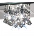 Flush Ceiling, 400mm Square, 5 Light G9 Polished Chrome, Smoked Mirror, Smoked Crystal - 4