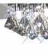 Flush Ceiling, 400mm Square, 5 Light G9 Polished Chrome, Smoked Mirror, Smoked Crystal - 6
