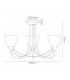 Semi Flush Ceiling 3 Light Satin Nickel, Opal Glass - 3