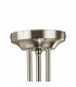 Semi Flush Ceiling 3 Light Satin Nickel, Opal Glass - 6