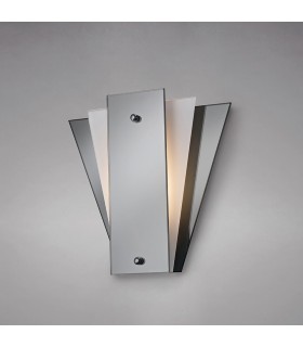 3 Layer Flush Flush Wall Lamp, E27 Smoked Mirror, Frosted - 2
