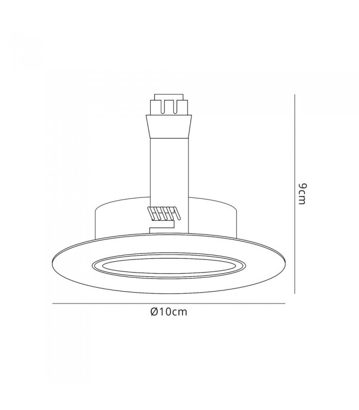 GU10 Adjustable Recessed Downlight Black Chrome (Bulb Not Included) - 3