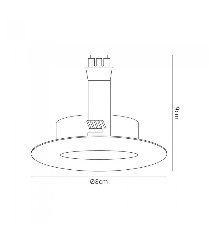 GU10 Fixed Recessed Downlight White (Bulb Not Included) - 3