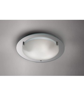 Flush Ceiling, 450mm Round, 3 Light E27 Polished Chrome - 2