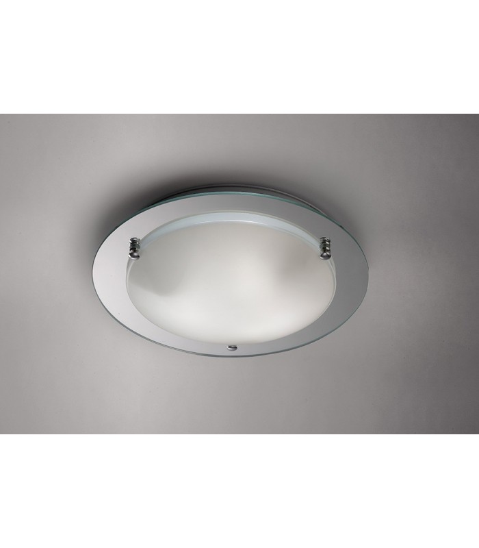 Flush Ceiling, 450mm Round, 3 Light E27 Polished Chrome - 2