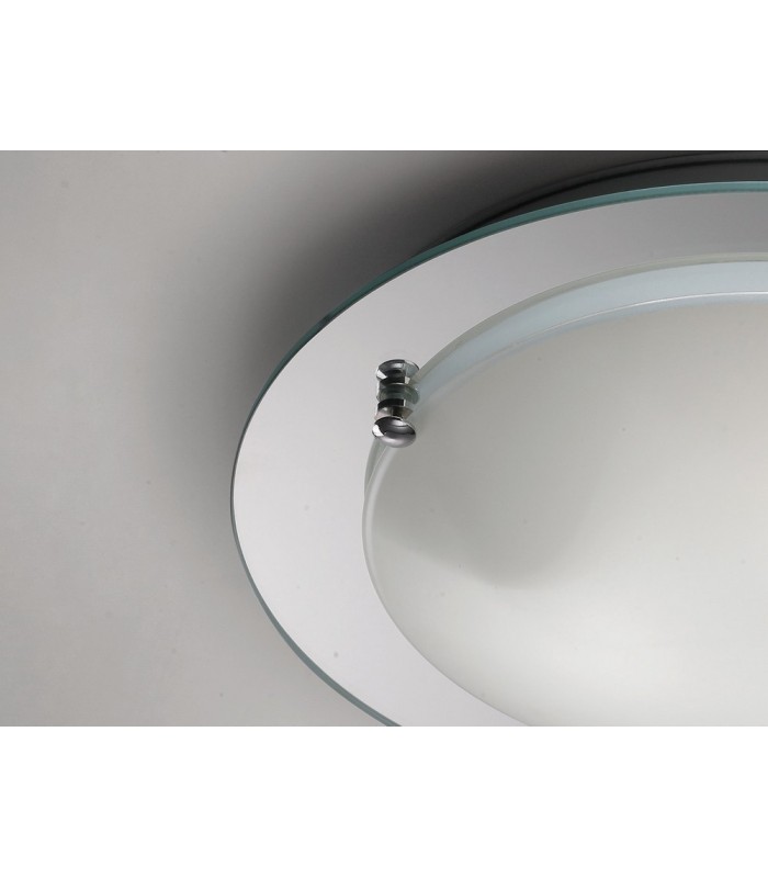 Flush Ceiling, 450mm Round, 3 Light E27 Polished Chrome - 5
