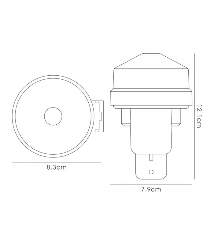 Wall Mounted Photocell Kit IP65 5-45Lux 10A Black, Clear Cover - 3