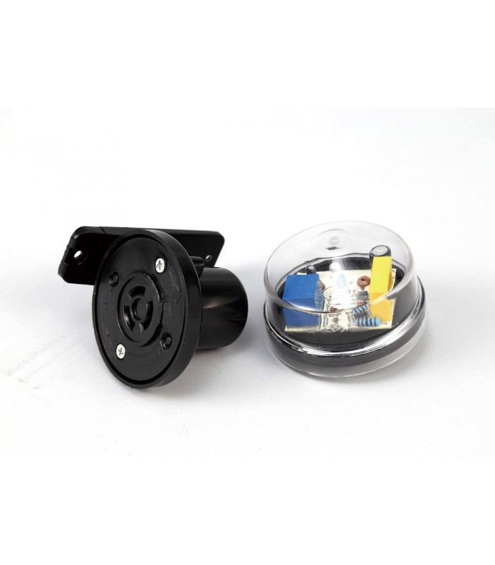 Wall Mounted Photocell Kit IP65 5-45Lux 10A Black, Clear Cover - 15
