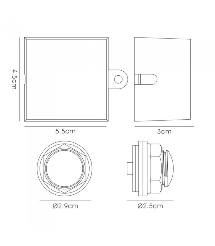 Remote Fixing 20mm Miniature Photocell IP65 20-70 Lux 5A Black - 3
