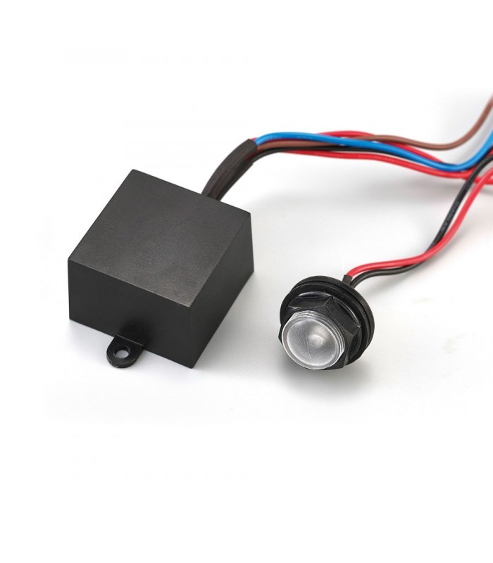 Remote Fixing 20mm Miniature Photocell IP65 20-70 Lux 5A Black - 13