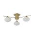 Addie Flush Ceiling 3 Globe Light G9 Antique Brass/Opal Glass-4