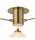 Addie Flush Ceiling 3 Globe Light G9 Antique Brass/Opal Glass-5