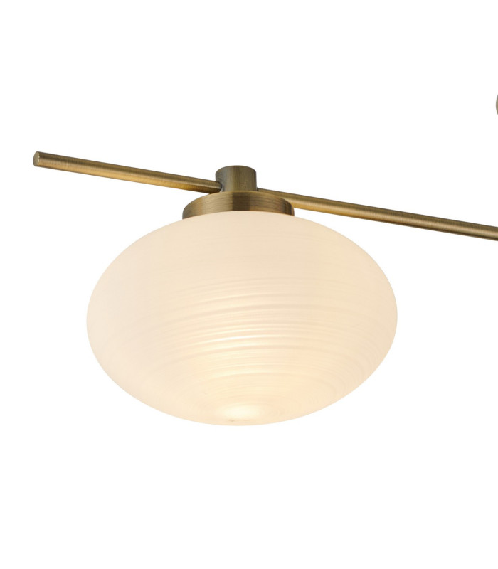 Addie Flush Ceiling 3 Globe Light G9 Antique Brass/Opal Glass-6