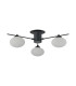Addie Flush Ceiling 3 Globe Light G9 Satin Black/Opal Glass-4