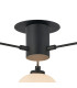 Addie Flush Ceiling 3 Globe Light G9 Satin Black/Opal Glass-5
