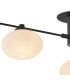 Addie Flush Ceiling 3 Globe Light G9 Satin Black/Opal Glass-6
