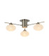 Addie Flush Ceiling 3 Globe Light G9 Satin Nickel/Opal Glass-1