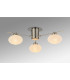 Addie Flush Ceiling 3 Globe Light G9 Satin Nickel/Opal Glass-2