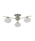Addie Flush Ceiling 3 Globe Light G9 Satin Nickel/Opal Glass-4