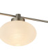 Addie Flush Ceiling 3 Globe Light G9 Satin Nickel/Opal Glass-6