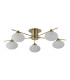 Addie Flush Ceiling 5 Globe Light G9 Antique Brass/Opal Glass-4