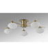 Addie Flush Ceiling 5 Globe Light G9 Antique Brass/Opal Glass-8