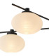 Addie Flush Ceiling 5 Globe Light G9 Satin Black/Opal Glass-6