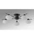 Addie Flush Ceiling 5 Globe Light G9 Satin Black/Opal Glass-8