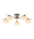 Addie Flush Ceiling 5 Globe Light G9 Satin Nickel/Opal Glass-1