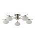 Addie Flush Ceiling 5 Globe Light G9 Satin Nickel/Opal Glass-4