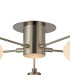 Addie Flush Ceiling 5 Globe Light G9 Satin Nickel/Opal Glass-5
