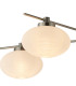 Addie Flush Ceiling 5 Globe Light G9 Satin Nickel/Opal Glass-6