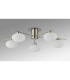 Addie Flush Ceiling 5 Globe Light G9 Satin Nickel/Opal Glass-8