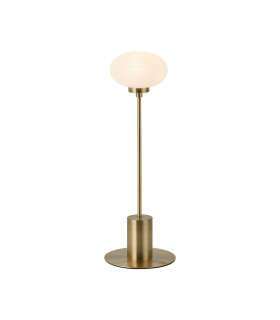 Addie Table Lamp 1 Globe Light G9 Antique Brass/Opal Glass-1