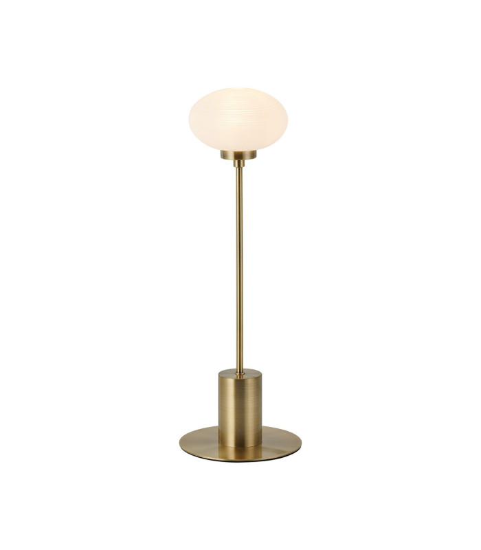 Addie Table Lamp 1 Globe Light G9 Antique Brass/Opal Glass-1