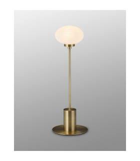 Addie Table Lamp 1 Globe Light G9 Antique Brass/Opal Glass-2