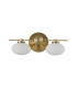 Addie Wall Lamp 2 Globe Light G9 Antique Brass/Opal Glass-8