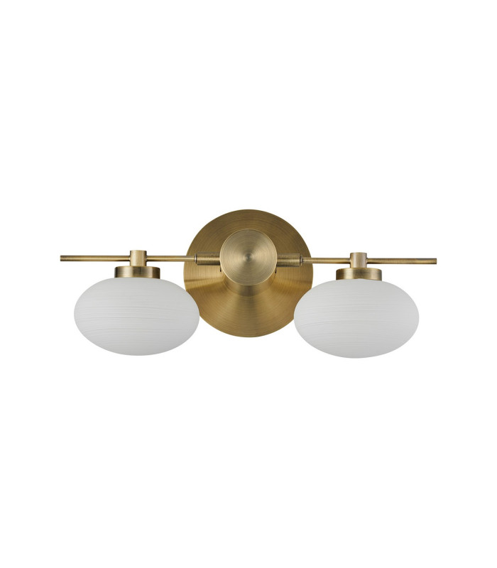 Addie Wall Lamp 2 Globe Light G9 Antique Brass/Opal Glass-8