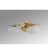 Addie Wall Lamp 2 Globe Light G9 Antique Brass/Opal Glass-9