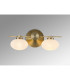 Addie Wall Lamp 2 Globe Light G9 Antique Brass/Opal Glass-10