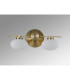 Addie Wall Lamp 2 Globe Light G9 Antique Brass/Opal Glass-11