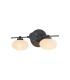 Addie Wall Lamp 2 Globe Light G9 Satin Black/Opal Glass-1