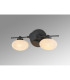 Addie Wall Lamp 2 Globe Light G9 Satin Black/Opal Glass-2